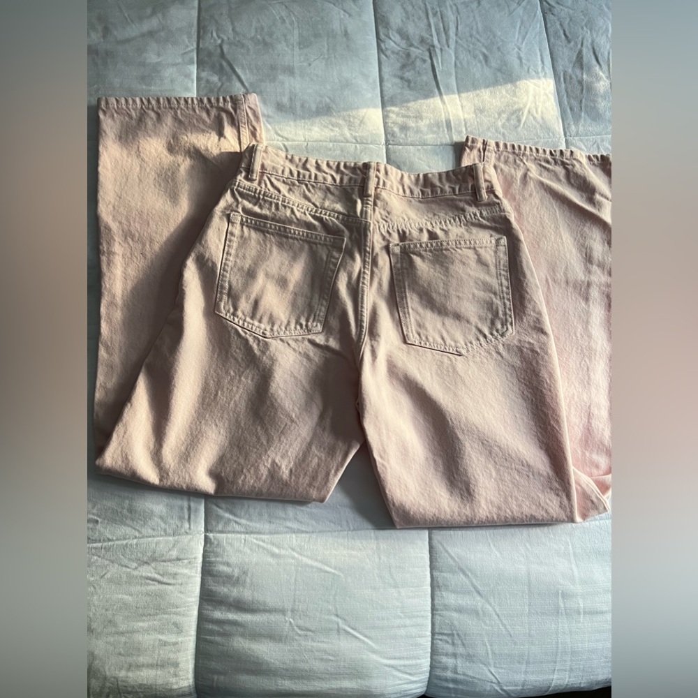 H&M pink wide leg jeans for women
